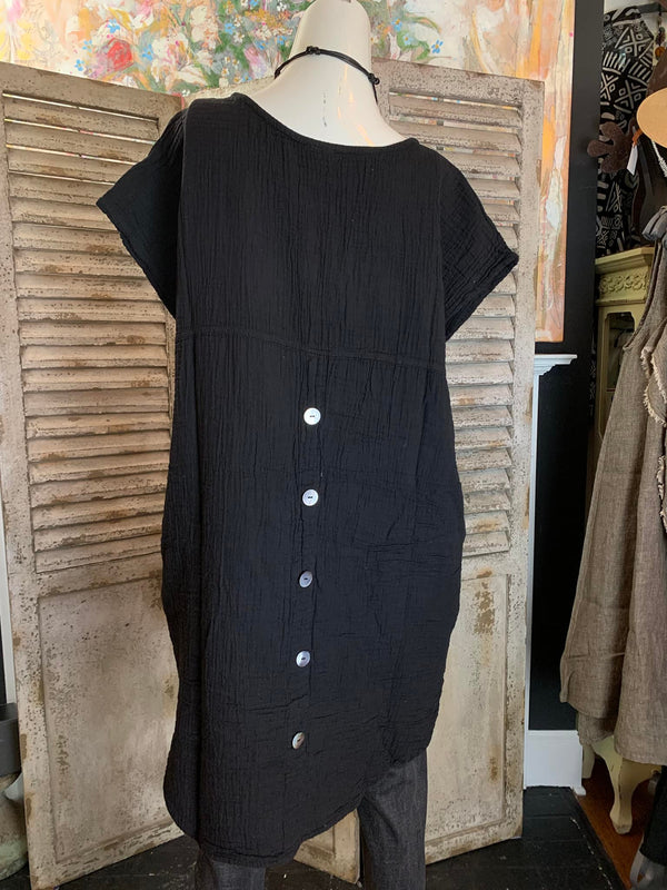 796 MEGHAN Tunic Dress-Black
