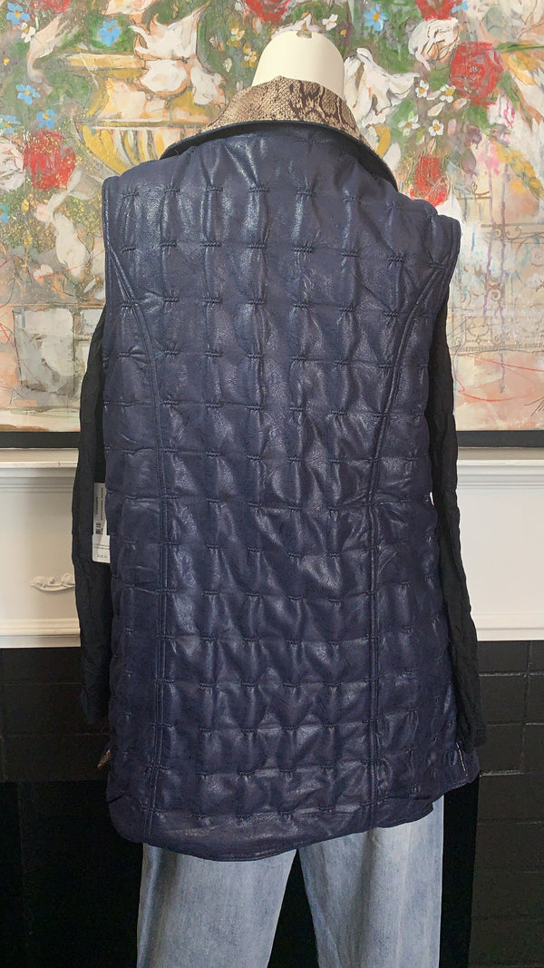 21302 Quilted-Zip Reversible Vest